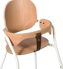 Chaise haute bébé blanche et hêtre + baby set Tibu - Charlie Crane