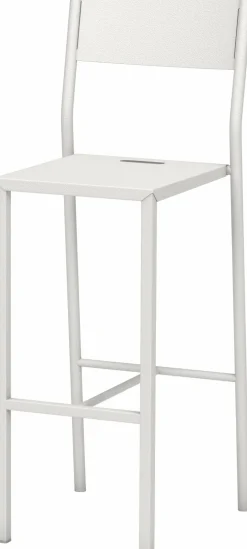 Chaise haute en acier mat blanche 110 cm Take - Matière Grise