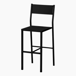 Chaise haute en acier mat noir mat 99 cm Take - Matière Grise