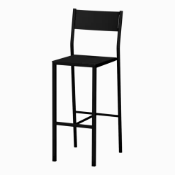 Chaise haute en acier mat noir mat 110 cm Take - Matière Grise