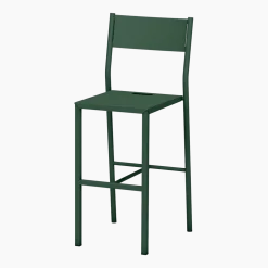 Chaise haute en acier mat olive 110 cm Take - Matière Grise