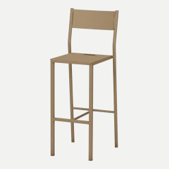 Chaise haute en acier mat sable 110 cm Take - Matière Grise