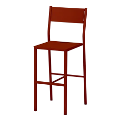 Chaise haute en acier mat terracotta 99 cm Take - Matière Grise
