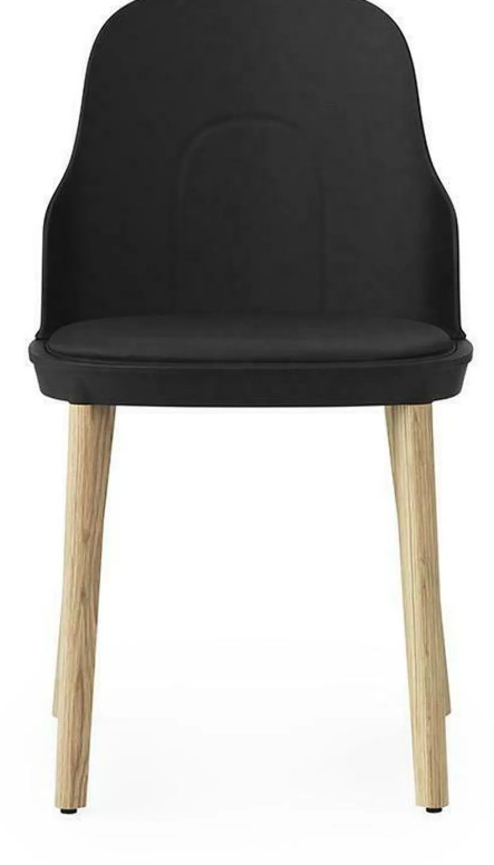 Chaise à l'assise en cuir noir et au pietement en chêne Allez noir - Normann Copenhagen