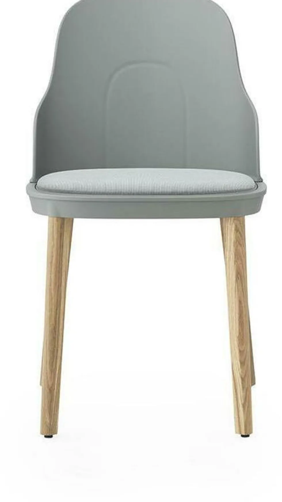 Chaise à l'assise en tissu canvas gris et au piètement en chêne Allez Grey - Normann Copenhagen