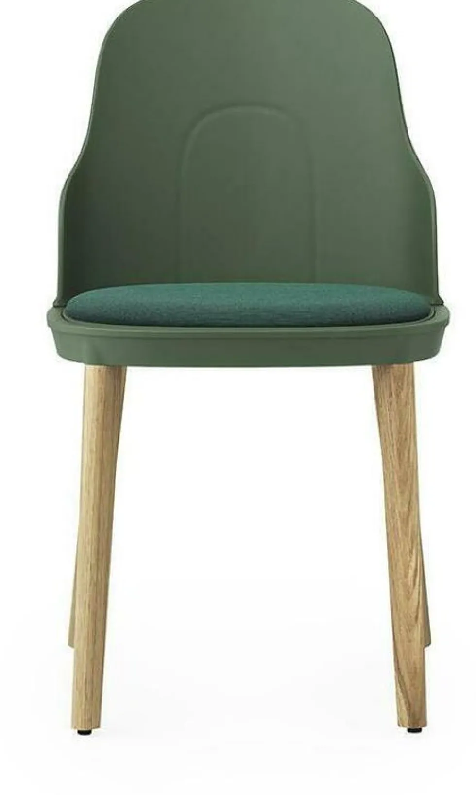 Chaise à l'assise en tissu canvas vert parc et piètement en chêne Allez Park vert - Normann Copenhagen