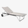 Chaise longue ajustable en métal et plastique blanc Click - Houe