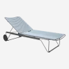 Chaise longue ajustable en métal et plastique bleu Click - Houe