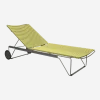 Chaise longue ajustable en métal et plastique jaune Click - Houe