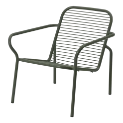 Chaise longue d'extérieur en acier avec accoudoirs vert Vig - Normann Copenhagen