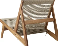 Chaise longue d'extérieur en bois iroko huilé MR01 Initial - Gubi