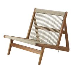 Chaise longue d'extérieur en bois iroko huilé MR01 Initial - Gubi