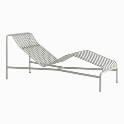 Chaise longue en métal gris Palissade - HAY