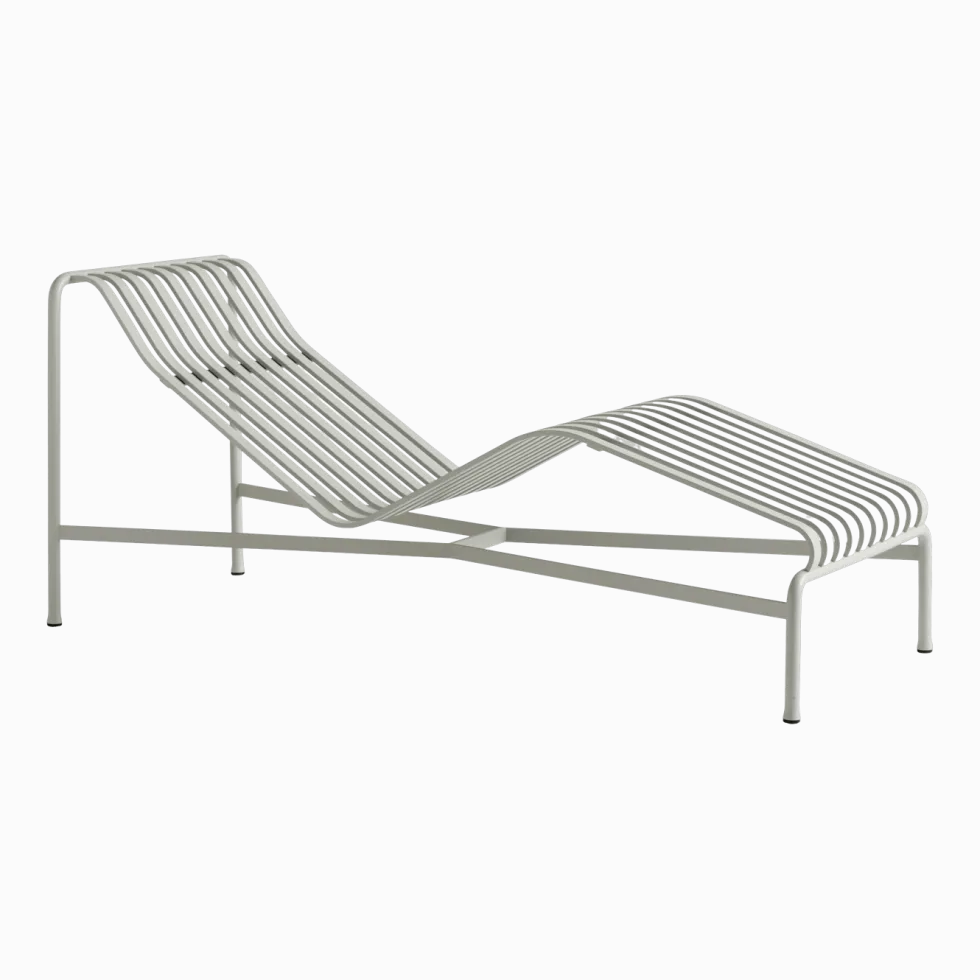 Chaise longue en métal gris Palissade - HAY
