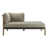 Chaise longue modulable gauche en teck et cordes anthracites Lento - Vincent Sheppard