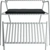 Chaise lounge avec repose pieds en acier blanc et coussins noir Capri Easy - Cools Collection