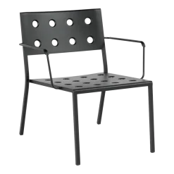 Chaise lounge de jardin avec accourdoirs en acier anthracite Balcony - HAY
