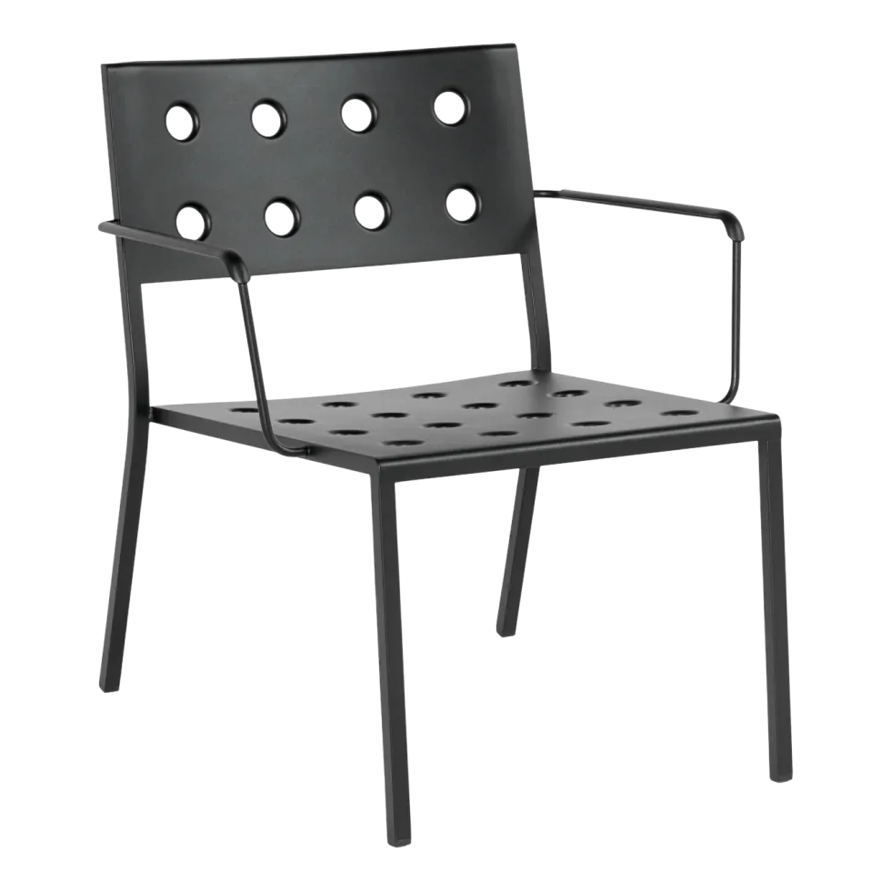 Chaise lounge de jardin avec accourdoirs en acier anthracite Balcony - HAY