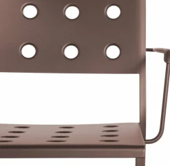 Chaise lounge de jardin avec accourdoirs en acier anthracite Balcony - HAY