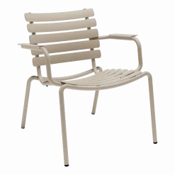 Chaise lounge d'extérieur en aluminium beige 69x71x75cm Alua - Houe