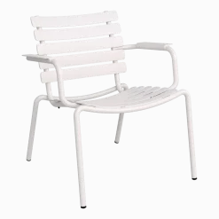 Chaise lounge d'extérieur en aluminium blanc 69x71x75cm Alua - Houe