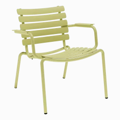 Chaise lounge d'extérieur en aluminium jaune citron 69x71x75cm Alua - Houe