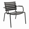 Chaise lounge d'extérieur en aluminium noir 69x71x75cm Alua - Houe