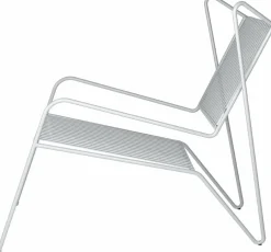 Chaise lounge en acier blanc Capri Easy - Cools Collection