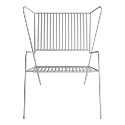 Chaise lounge en acier blanc Capri Easy - Cools Collection