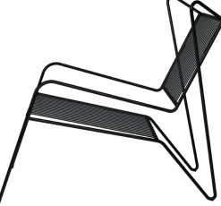 Chaise lounge en acier noir Capri Easy - Cools Collection