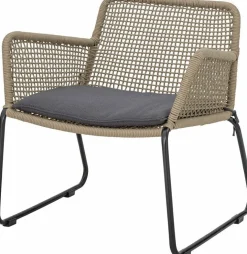 Chaise lounge en corde marron et métal Mundo - Bloomingville
