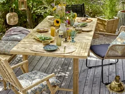 Chaise lounge en corde marron et métal Mundo - Bloomingville