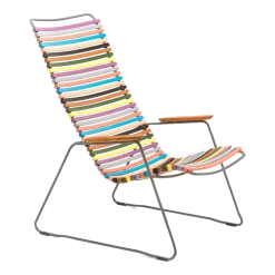 Chaise lounge en métal et plastique multicolore CLICK - Houe