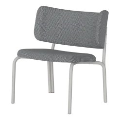 Chaise lounge en tissu mélangé noir et gris 74x66cm Kei - Noo.ma