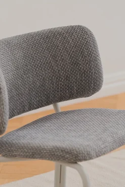 Chaise lounge en tissu mélangé noir et gris 74x66cm Kei - Noo.ma