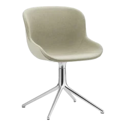 Chaise pivotante 4 pieds en aluminium et pp avec tissu beige Hyg - Normann Copenhagen