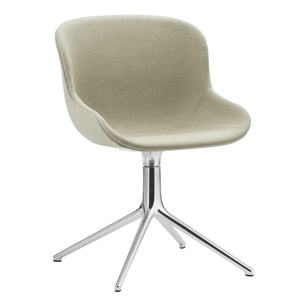 Chaise pivotante 4 pieds en aluminium et pp avec tissu beige Hyg - Normann Copenhagen