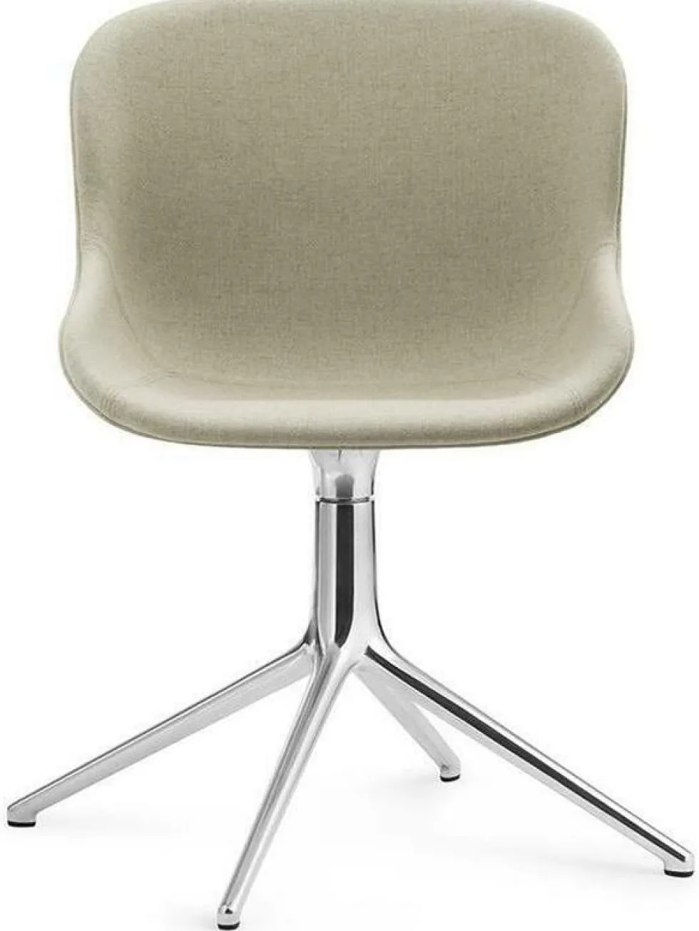 Chaise pivotante 4 pieds en aluminium et pp avec tissu beige Hyg - Normann Copenhagen