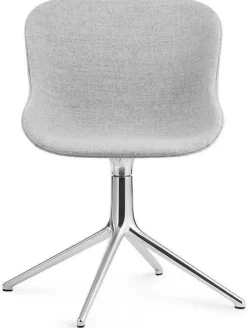 Chaise pivotante 4 pieds en aluminium et pp avec tissu gris Hyg - Normann Copenhagen