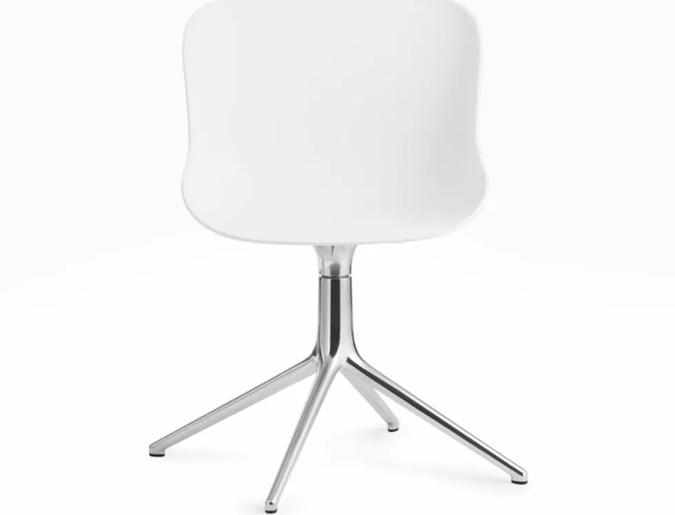 Chaise pivotante 4 pieds en aluminium et pp blanc Hyg - Normann Copenhagen