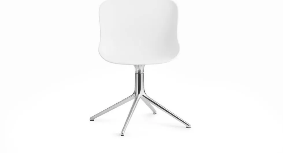 Chaise pivotante 4 pieds en aluminium et pp blanc Hyg - Normann Copenhagen