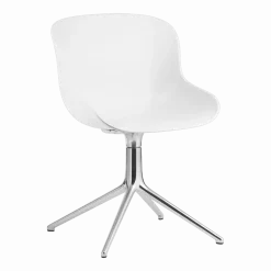 Chaise pivotante 4 pieds en aluminium et pp blanc Hyg - Normann Copenhagen