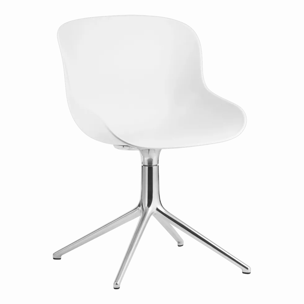 Chaise pivotante 4 pieds en aluminium et pp blanc Hyg - Normann Copenhagen