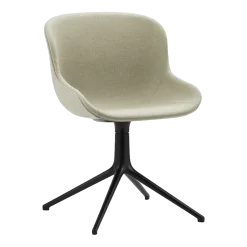 Chaise pivotante 4 pieds en aluminium noir et pp avec tissu beigeHyg - Normann Copenhagen
