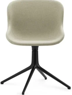 Chaise pivotante 4 pieds en aluminium noir et pp avec tissu beigeHyg - Normann Copenhagen