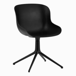 Chaise pivotante 4 pieds en aluminium noir et pp noir Hyg - Normann Copenhagen