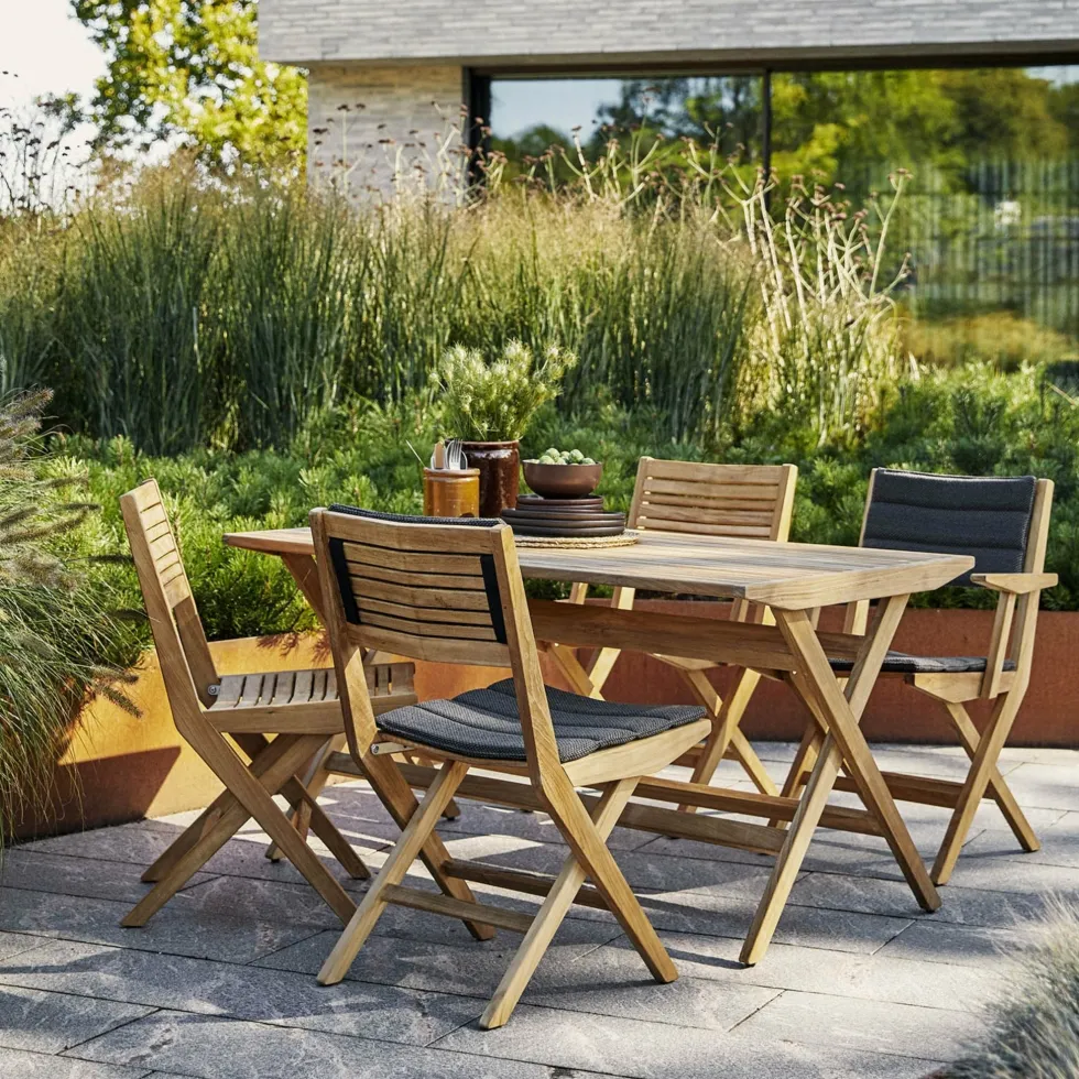 Chaise pliable en teck Flip - Cane-Line