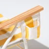 Chaise pliante de plage en toile à rayures jaune Crew Mimosa Stripe The Penny - Business & Pleasure