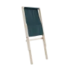 Chaise pliante en hêtre et matelas en coton bleu pétrole 65x88x75cm Boogie raw - Karup Design