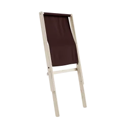 Chaise pliante en hêtre et matelas en coton marron 65x88x75cm Boogie raw - Karup Design